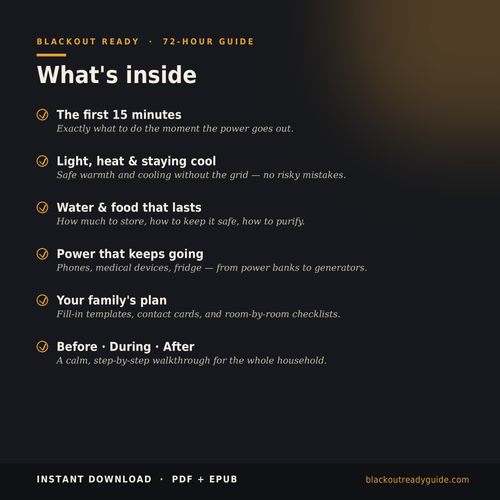 Blackout Ready 72-Hour Response Planner & Guide – Digital PDF